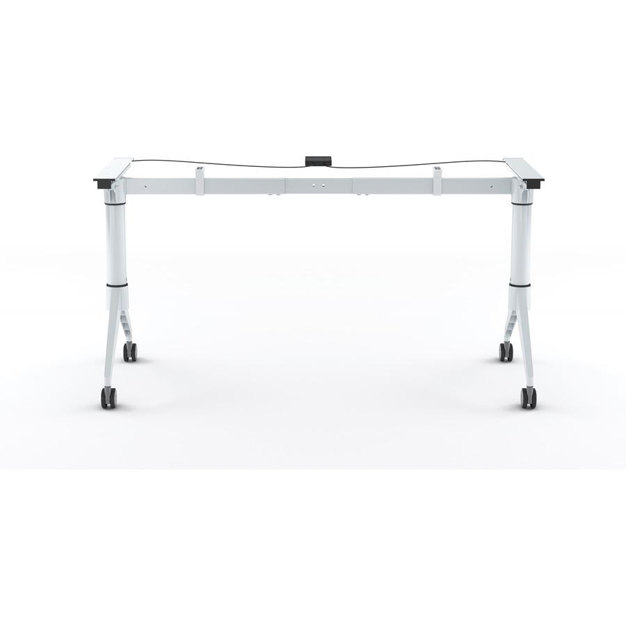 Lorell Spry Nesting Training Table Base - White Folding Base - 2 Legs - 29.50" Height - Assembly Required - Cold-rolled Steel (CRS) - 1 Each. Picture 4