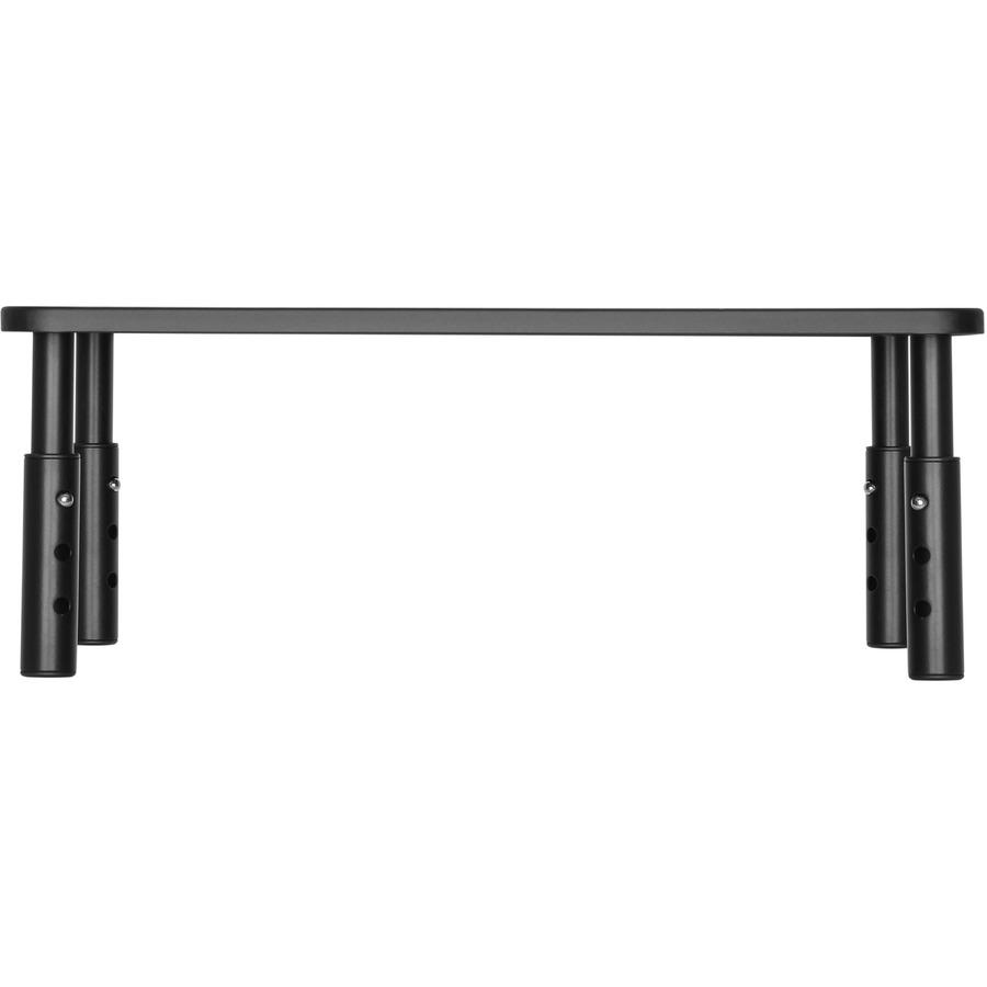 Lorell Height-Adjustable Steel Desktop Stand - 44 lb Load Capacity - 5.5" Height x 9.3" Width x 14.5" Depth - Desktop - Steel - Black. Picture 11
