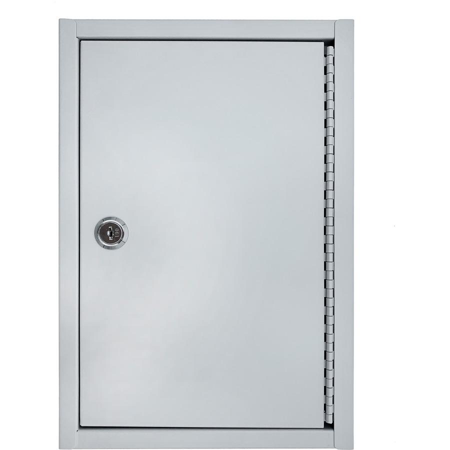 Huron Slotted Heavy-duty Key Cabinet - Keyhole Slot, Heavy Duty, Durable, Locking System - Gray - Steel. Picture 4