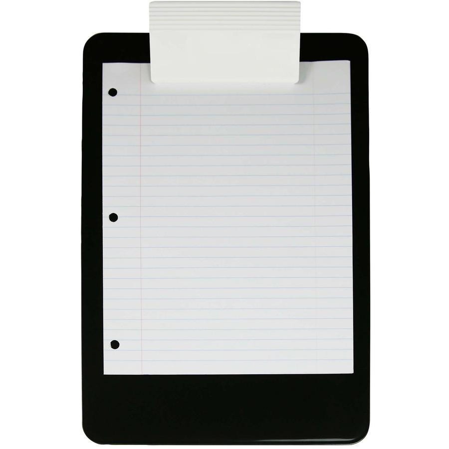 Saunders Antimicrobial Clipboard - 8 1/2" x 11" - Black, White - 1 Each. Picture 6