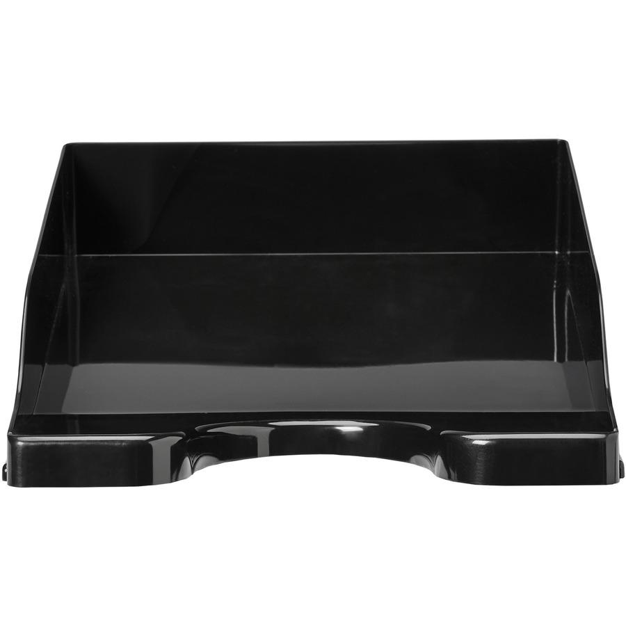 Deflecto AntiMicrobial DocuTray - 2.6" Height x 10.2" Width x 13.8" DepthDesktop - Antimicrobial, Interlockable, Stackable, Mildew Resistant - Black - Polystyrene. Picture 4