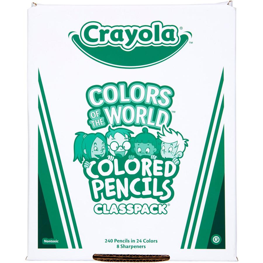 Crayola Colors of the World Colored Pencils - Assorted, Almond, Golden, Rose Lead - 240 / Case. Picture 8