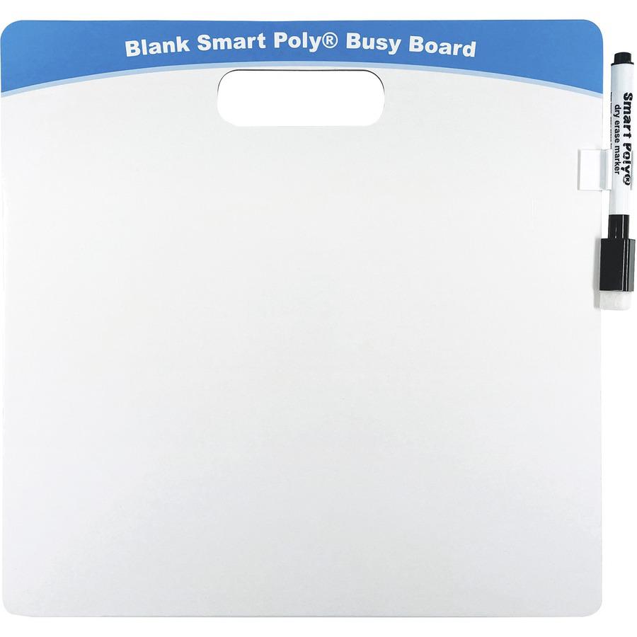Ashley Blank Smart Poly Busy Board - 10.8" (0.9 ft) Width x 10.8" (0.9 ft) Height - Poly-coated Cardboard Surface - Square - 1 Each. Picture 3