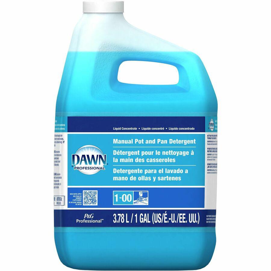 Dawn Manual Pot/Pan Detergent - Concentrate Liquid - 128 fl oz (4 quart) - Original Scent - 4 / Carton - Blue. Picture 3
