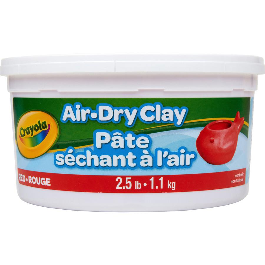 Crayola Air-Dry Clay - Art, Classroom, Art Room - 1 Each - Red. Picture 3