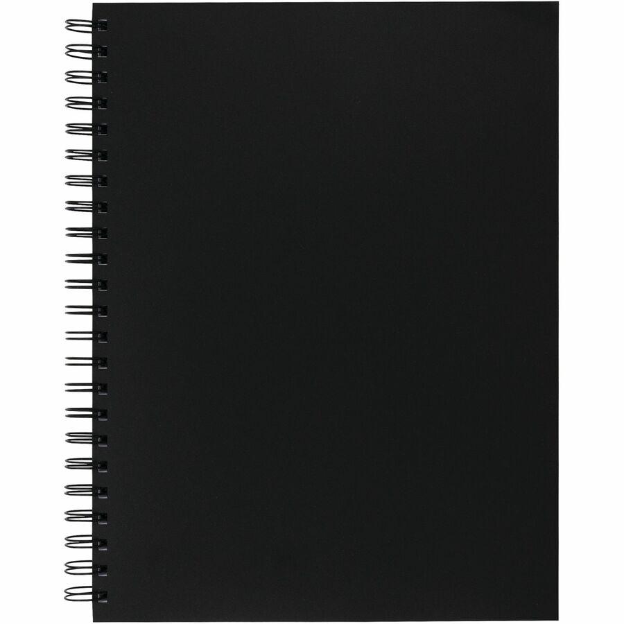 UCreate Poly Cover Sketch Book - 75 Sheets - Spiral - 70 lb Basis Weight - 12" x 9" - 12" x 9" - BlackPolyurethane Cover - Heavyweight, Acid-free Paper, Durable Cover, Perforated - 1 Each. Picture 4