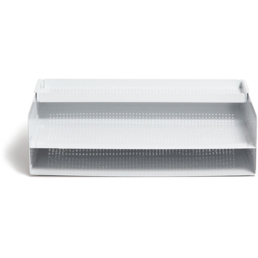 U Brands Perforated Paper Tray - Durable - White - Metal - 1 Each. Picture 4