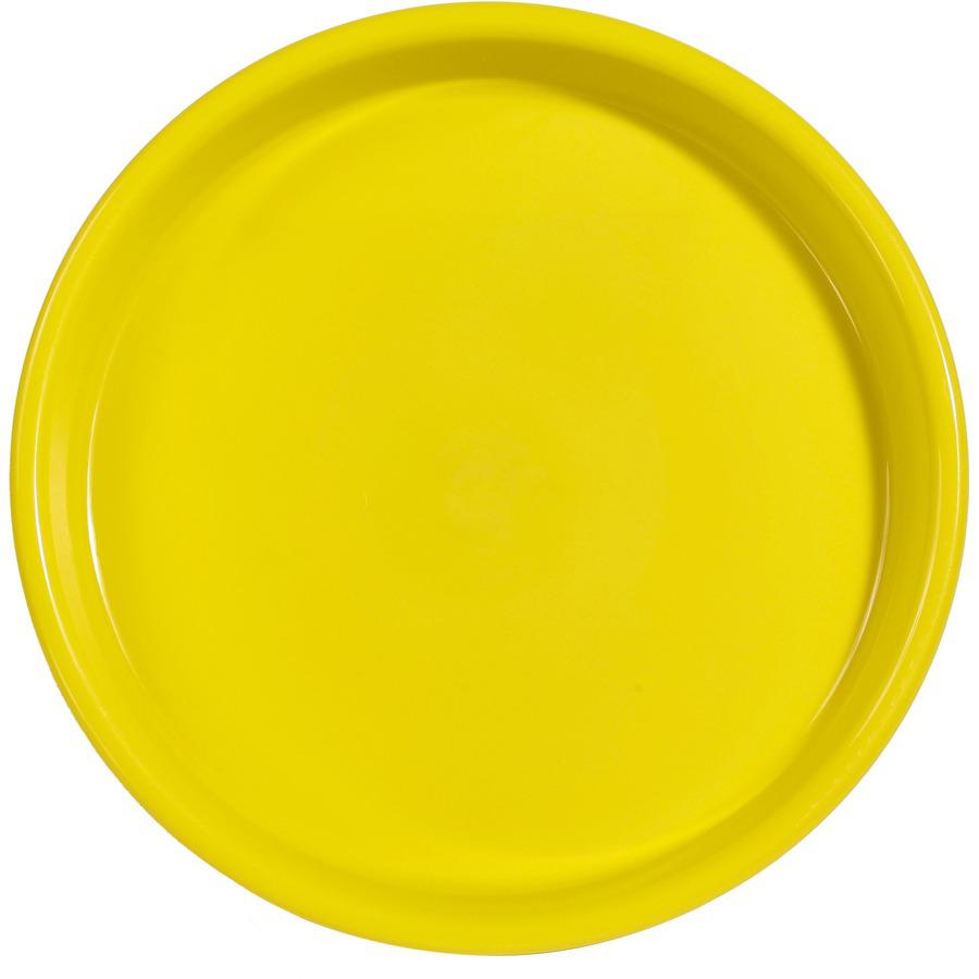 Deflecto Kids Antimicrobial Round Craft Tray - Accessories, Art, Craft - 1.61"Height x 13.07"Width x 13.07"Depth - 1 Each - Yellow - Polypropylene. Picture 4