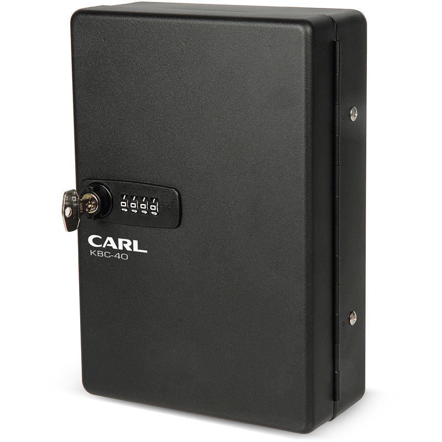 CARL Combination Key Cabinet - Combination Lock, Pre-drilled Mounting Hole - Black - Plastic. Picture 3