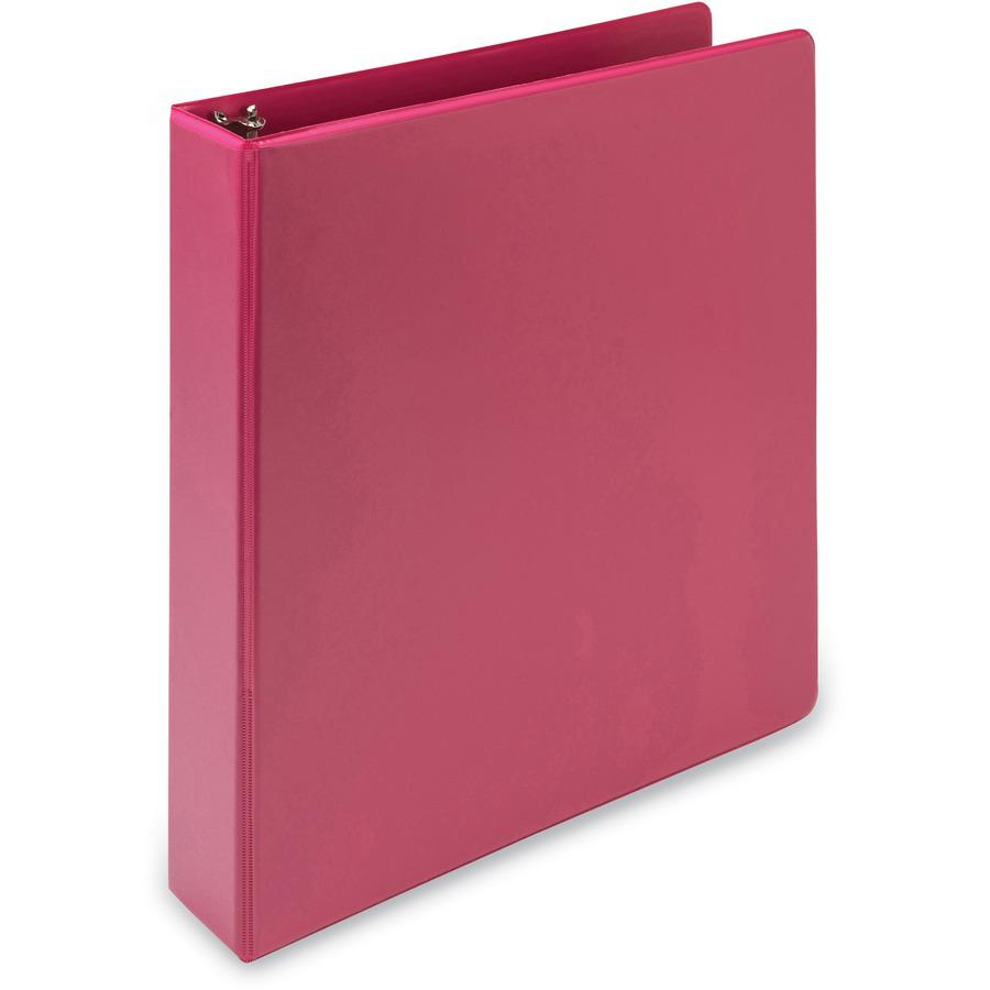 Samsill Earth's Choice Plant-based View Binders - 1 1/2" Binder Capacity - Letter - 8 1/2" x 11" Sheet Size - 3 x Round Ring Fastener(s) - Chipboard, Polypropylene, Plastic - Berry - Recycled - Bio-ba. Picture 5