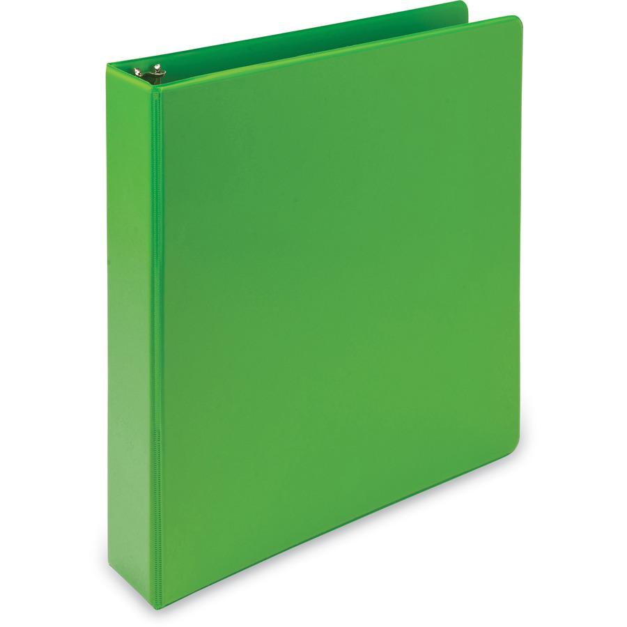 Samsill Earth's Choice Plant-based View Binders - 1 1/2" Binder Capacity - Letter - 8 1/2" x 11" Sheet Size - 3 x Round Ring Fastener(s) - Chipboard, Polypropylene, Plastic - Lime - Recycled - Bio-bas. Picture 5