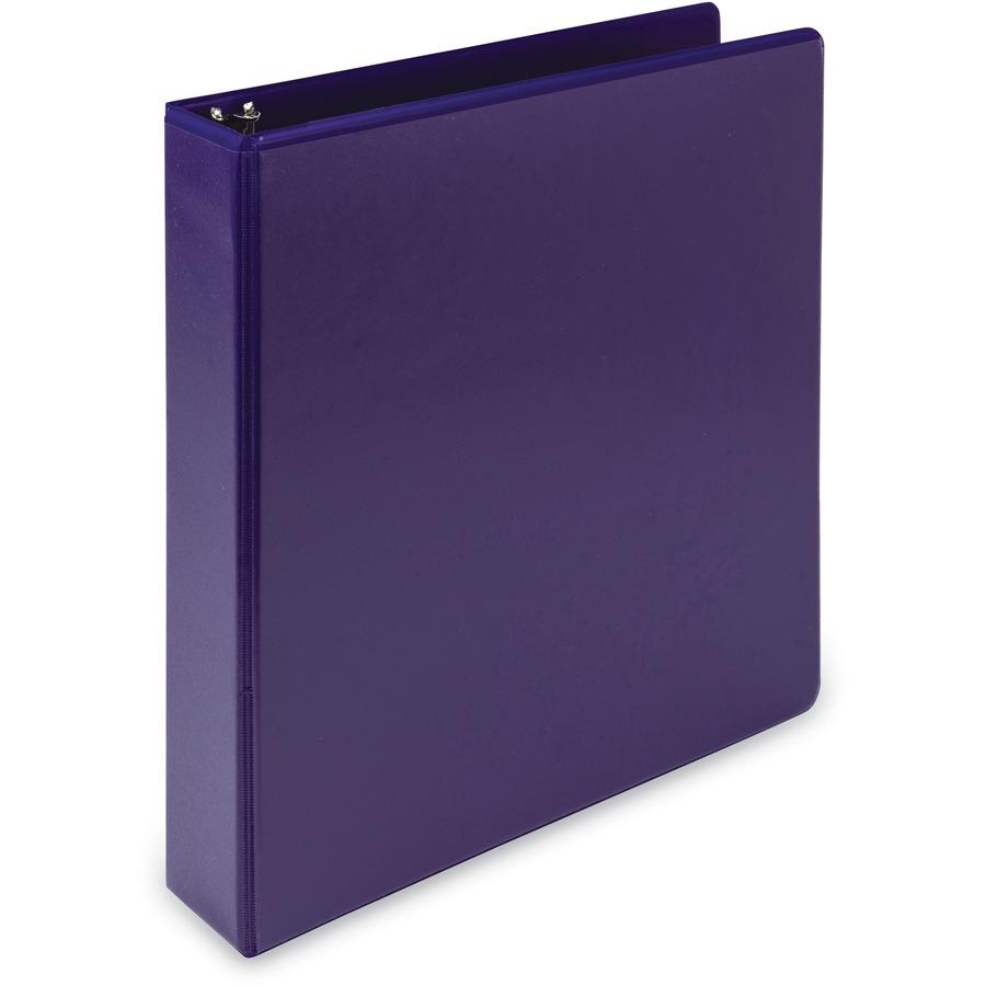 Samsill Earth's Choice Plant-based View Binders - 1 1/2" Binder Capacity - Letter - 8 1/2" x 11" Sheet Size - 3 x Round Ring Fastener(s) - Chipboard, Polypropylene, Plastic - Purple - Recycled - Bio-b. Picture 3