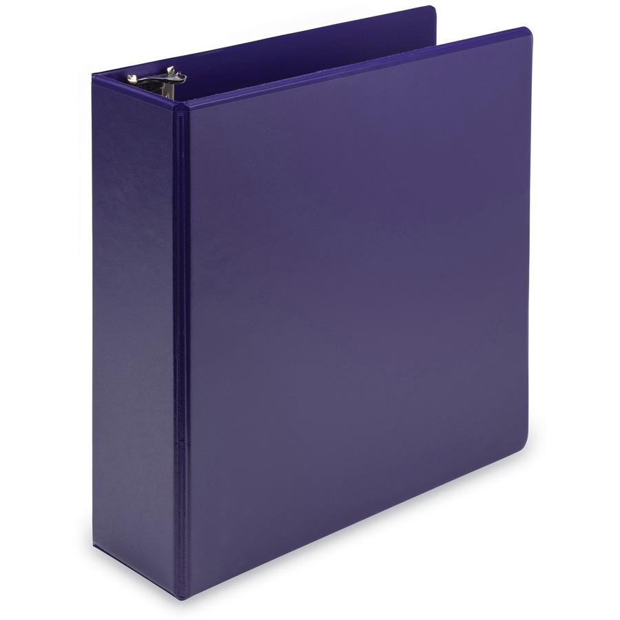 Samsill Earth's Choice Plant-based View Binders - 3" Binder Capacity - Letter - 8 1/2" x 11" Sheet Size - 3 x Round Ring Fastener(s) - Chipboard, Polypropylene, Plastic - Purple - Recycled - Durable, . Picture 4