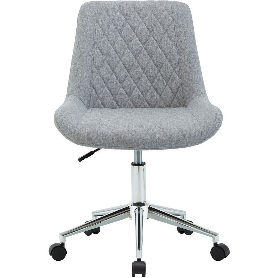 LYS Low Back Office Chair - Gray Plywood, Fabric Seat - Gray Plywood, Fabric Back - Low Back - 1 Each. Picture 5