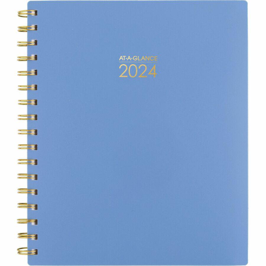 At-A-Glance Harmony Planner - Medium Size - Academic - Weekly, Monthly - 13 Month - January 2024 - January 2025 - 2 Week, 2 Month Double Page Layout - 7" x 8 3/4" Sheet Size - Wire Bound - Blue - Pape. Picture 3