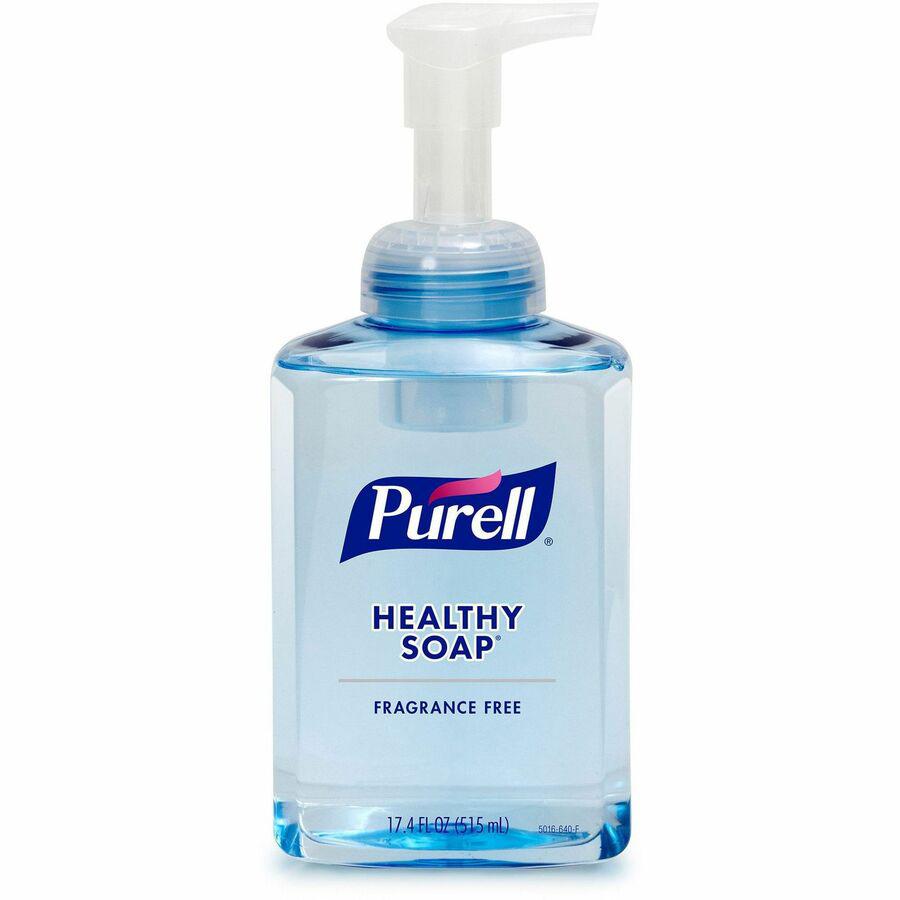 PURELL&reg; HEALTHY SOAP Gentle & Free Foam - 1.09 lb - Pump Dispenser - Dirt Remover, Kill Germs - Hand, Skin - Moisturizing - Clear - Phthalate-free, Paraben-free, Non-irritating, Non-foaming, Fragr. Picture 3