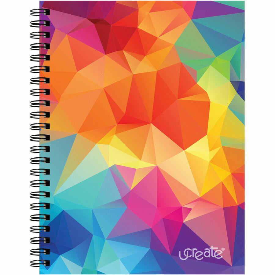 Pacon Fashion Sketch Book - 75 Pages - Spiral - 120 g/m&#178; Grammage - 9" x 6" - Neon Kaleidoscope Cover - Acid-free, Perforated, Durable. Picture 4