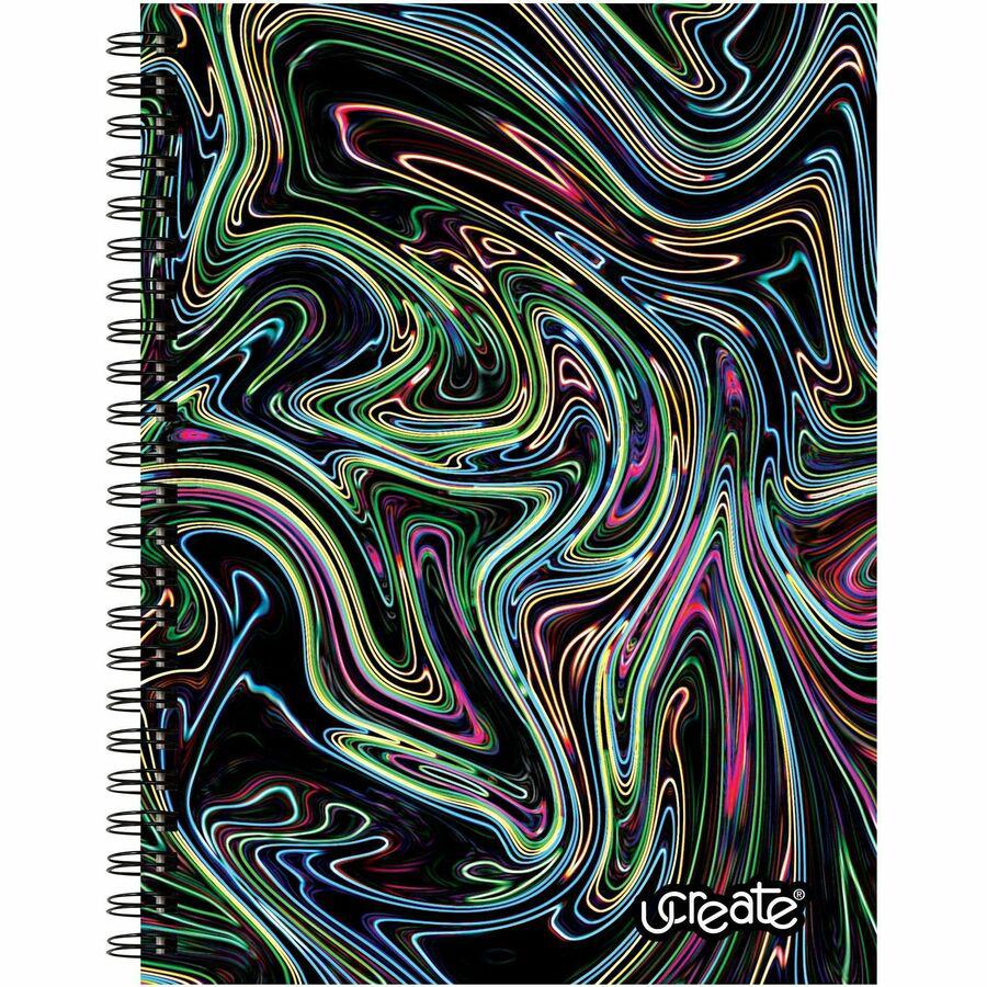 Pacon Fashion Sketch Book - 75 Pages - Spiral - 120 g/m&#178; Grammage - 9" x 6" - Neon Neon Squiggles Cover - Acid-free, Perforated, Durable. Picture 4