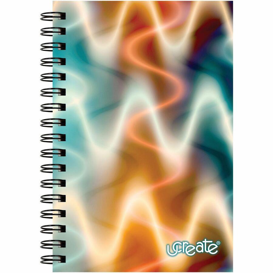 Pacon Fashion Sketch Book - 75 Pages - Spiral - 120 g/m&#178; Grammage - 9" x 6" - Neon Neon Abstract Cover - Acid-free, Perforated, Durable. Picture 3