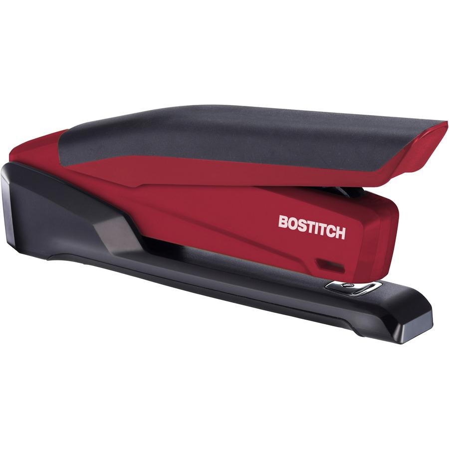 Bostitch InPower Spring-Powered Antimicrobial Desktop Stapler - 20 Sheets Capacity - 210 Staple Capacity - Full Strip - 1 Each - Red. Picture 4