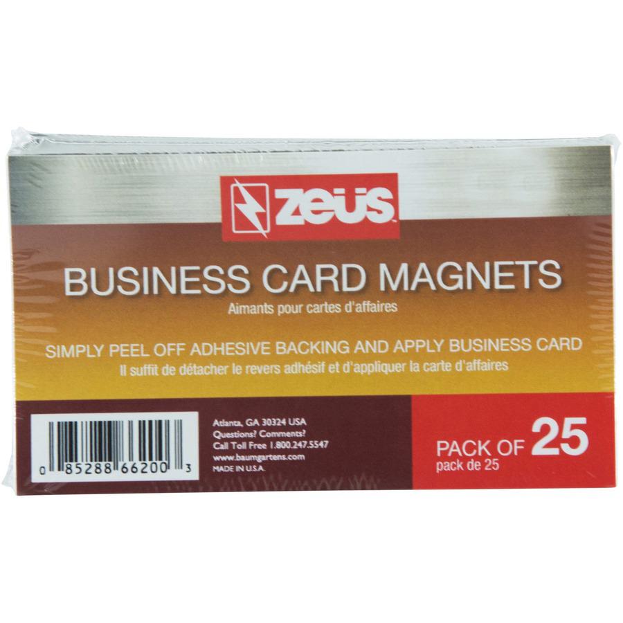 Zeus Magnetic Business Card - 3 1/2" x 2" - 25 / Pack - Black. Picture 9