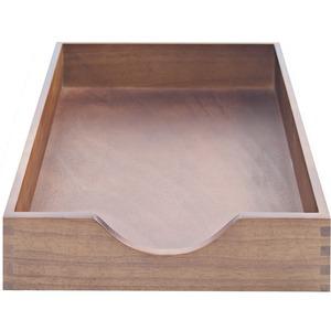 Carver Solid Wood Desk Tray - Desktop - Stackable - Walnut - Walnut - Oak - 1 Each. Picture 2