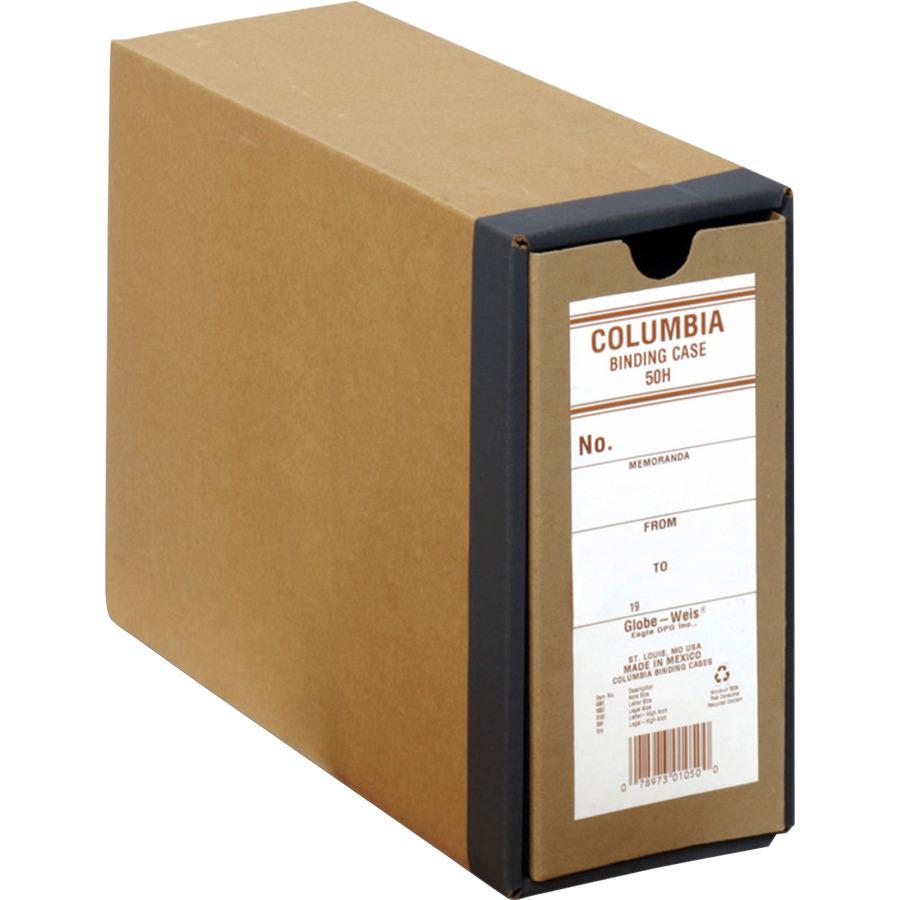 Pendaflex Columbia Binding Cases - External Dimensions: 4.6" Width x 12.9" Depth x 9.5"Height - Media Size Supported: Letter - Fiberboard, Kraft - Brown - For Document - Recycled - 1 Each. Picture 3