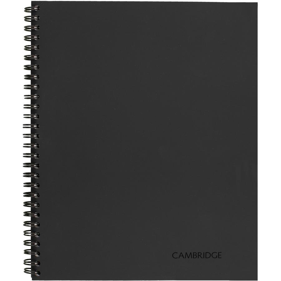 Mead 1 - Subject Action Planner Notebook - Letter - 80 Sheets - Double Wire Spiral - 0.34" Ruled - 20 lb Basis Weight - Letter - 8 1/2" x 11" - White Paper - Black Binding - BlackLinen Cover - Bond Pa. Picture 4