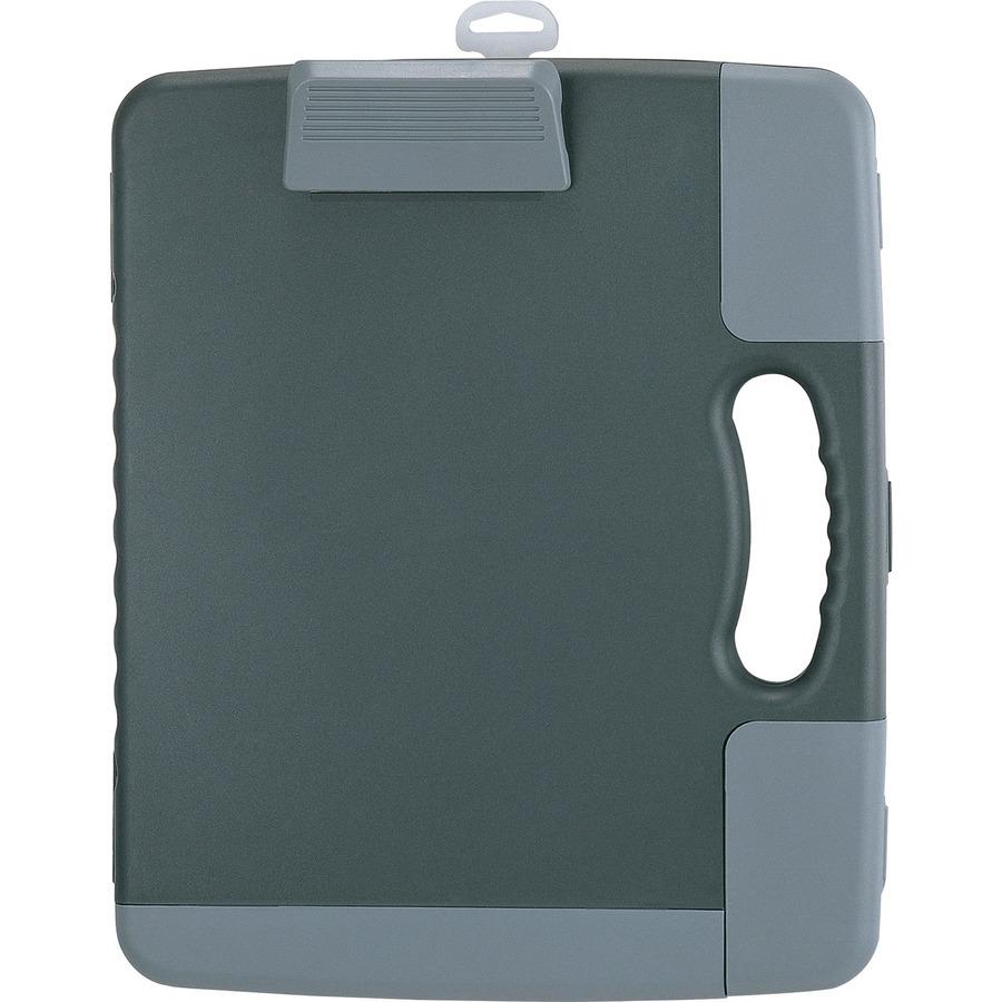 Officemate Portable Clipboard Storage Case - Storage for Stationary - Low-profile - Charcoal - 1 Each. Picture 5