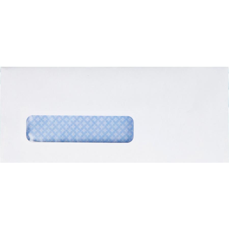 Quality Park Check Window Side Seam Tint Envelopes - Single Window - #8 5/8 - 3 5/8" Width x 8 5/8" Length - 24 lb - Gummed - Wove - 500 / Box - White. Picture 7