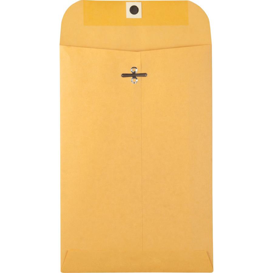Quality Park Extra Heavy-duty Kraft Clasp Envelopes - Clasp - #55 - 6" Width x 9" Length - 32 lb - Gummed - Kraft - 100 / Box - Kraft. Picture 5