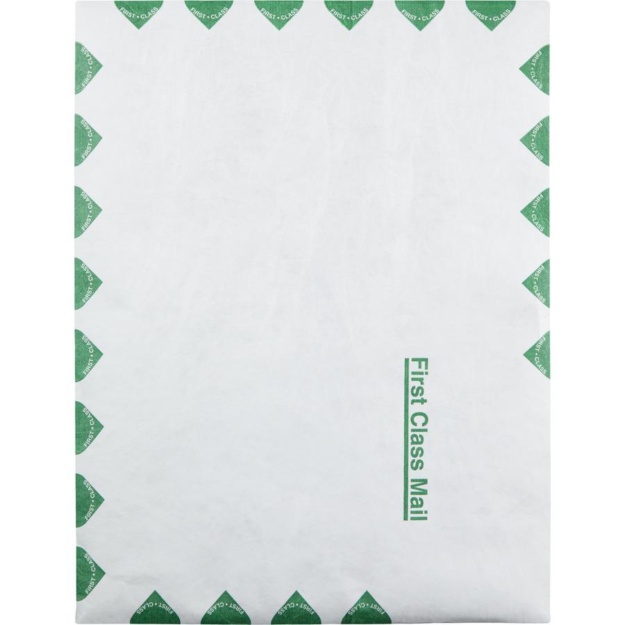 Survivor&reg; 9-1/2 x 12-1/2 First Class Border Catalog Mailers with Redi-Strip Closure - First Class Mail - #12 1/2 - 9 1/2" Width x 12 1/2" Length - 14 lb - Peel & Seal - Tyvek - 100 / Box - White. Picture 9