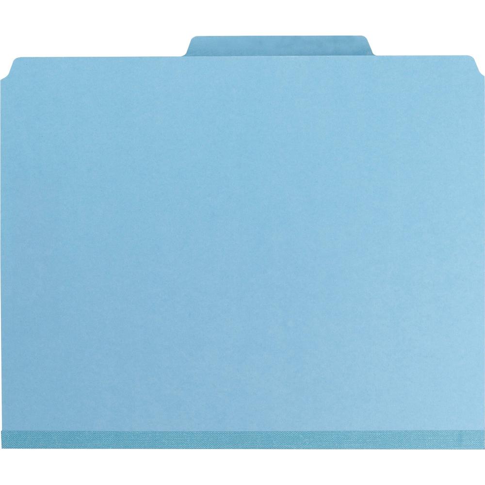 Smead SafeSHIELD 2/5 Tab Cut Letter Recycled Classification Folder - 8 1/2" x 11" - 2" Expansion - 2 x 2S Fastener(s) - 2" Fastener Capacity for Folder - Top Tab Location - Right of Center Tab Positio. Picture 3