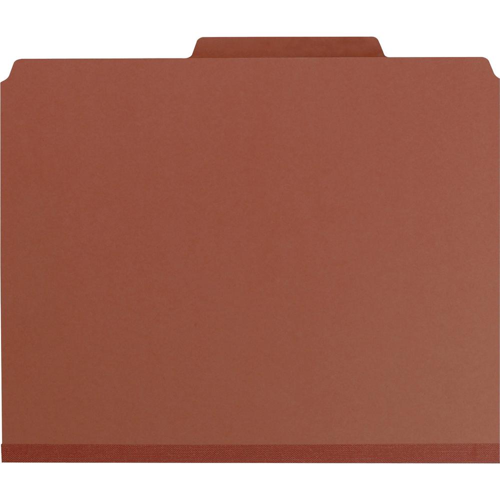 Smead SafeSHIELD 2/5 Tab Cut Letter Recycled Classification Folder - 8 1/2" x 11" - 3" Expansion - 2 x 2S Fastener(s) - 1" Fastener Capacity for Folder - Top Tab Location - Right of Center Tab Positio. Picture 3