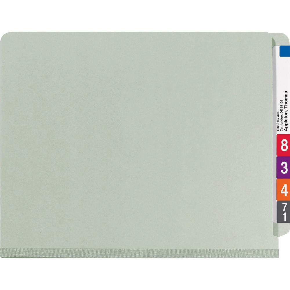 Smead 1/3 Tab Cut Letter Recycled Classification Folder - 8 1/2" x 11" - 3" Expansion - 2 x 2S Fastener(s) - 2" Fastener Capacity for Folder, 1" Fastener Capacity for Divider - End Tab Location - 3 Di. Picture 3