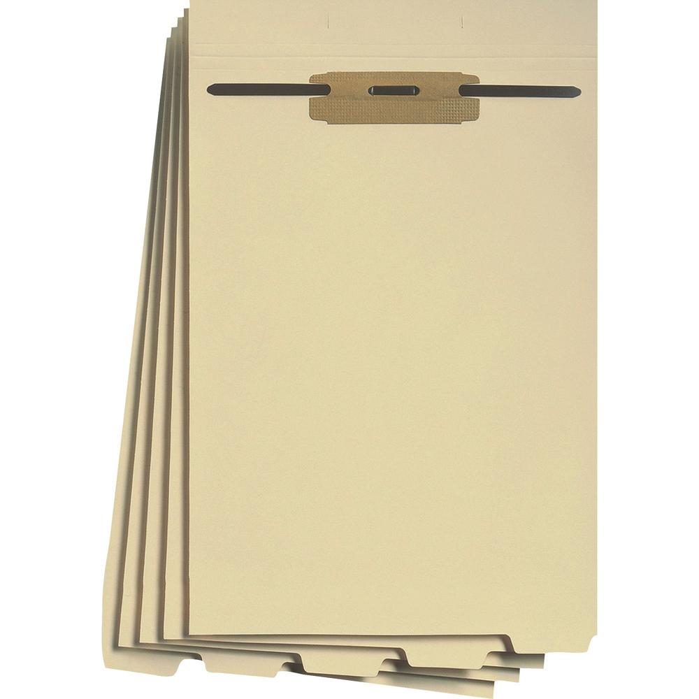 Smead 1/5 Tab Cut Letter Recycled Classification Folder - 8 1/2" x 11" - 1/2" Expansion - 1 x 2B Fastener(s) - 2" Fastener Capacity for Folder - Assorted Position Tab Position - 1 Divider(s) - Manila . Picture 5