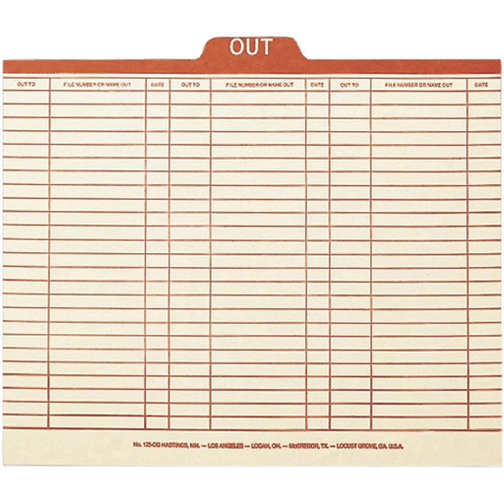 Smead 1/5 Tab Cut Letter Recycled Top Tab File Folder - 8 1/2" x 11" - Center Tab Position - Manila - Manila - 10% Recycled - 100 / Box. Picture 3