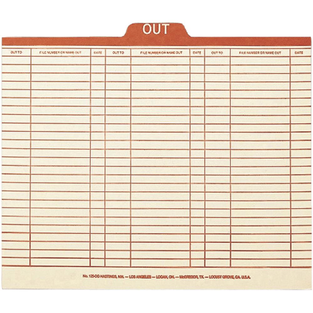 Smead 1/5 Tab Cut Legal Recycled Top Tab File Folder - 8 1/2" x 14" - 1" Expansion - Top Tab Location - Assorted Position Tab Position - Manila - Manila - 10% Recycled - 100 / Box. Picture 2