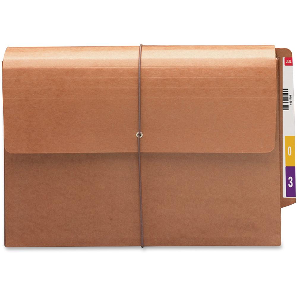 Smead Legal Recycled File Wallet - 8 1/2" x 14" - 5 1/4" Expansion - Redrope - Redrope - 30% Recycled - 10 / Box. Picture 3