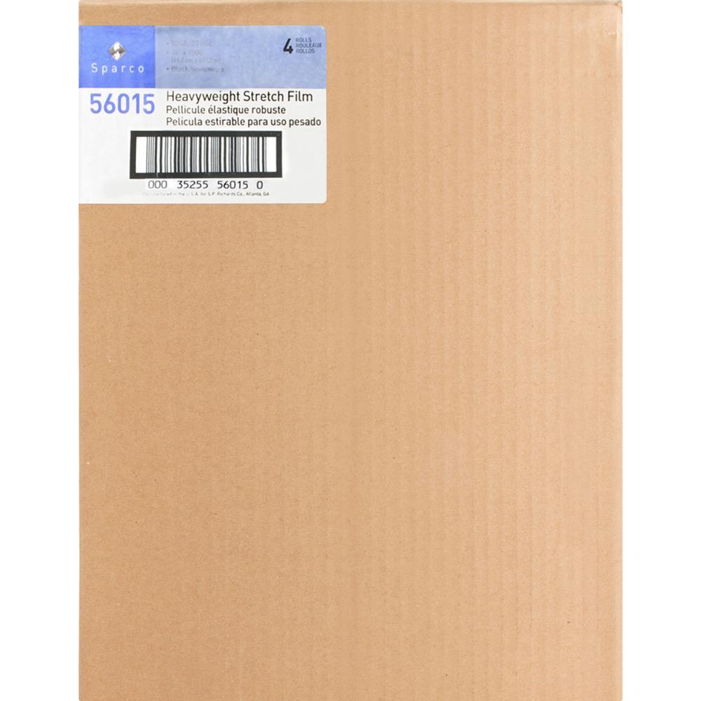 Sparco Stretch Wrap Film - 15" Width x 1500 ft Length - 4 Wrap(s) - Heavyweight - Clear. Picture 8