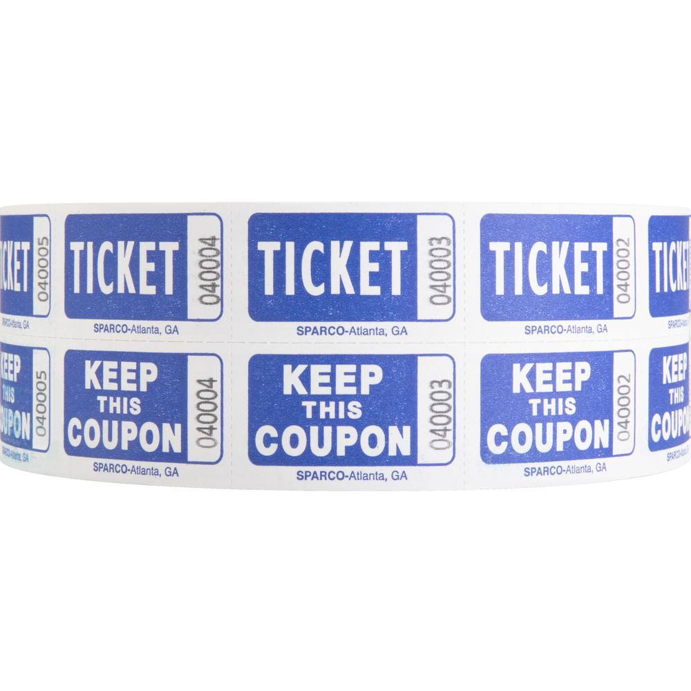 Sparco Roll Tickets - Blue - 2000/Roll. Picture 3