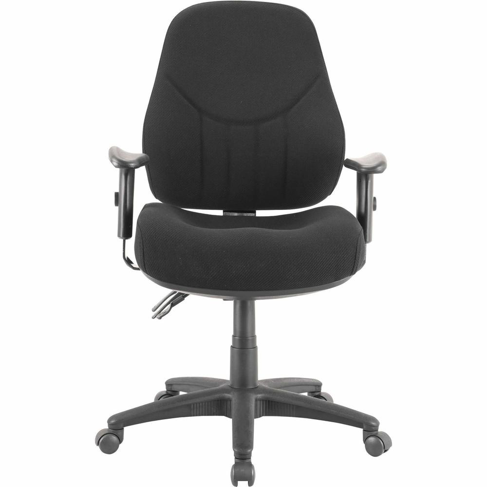 Lorell Bailey High-Back Multi-Task Chair - Black Acrylic Seat - Black Frame - 1 Each. Picture 2