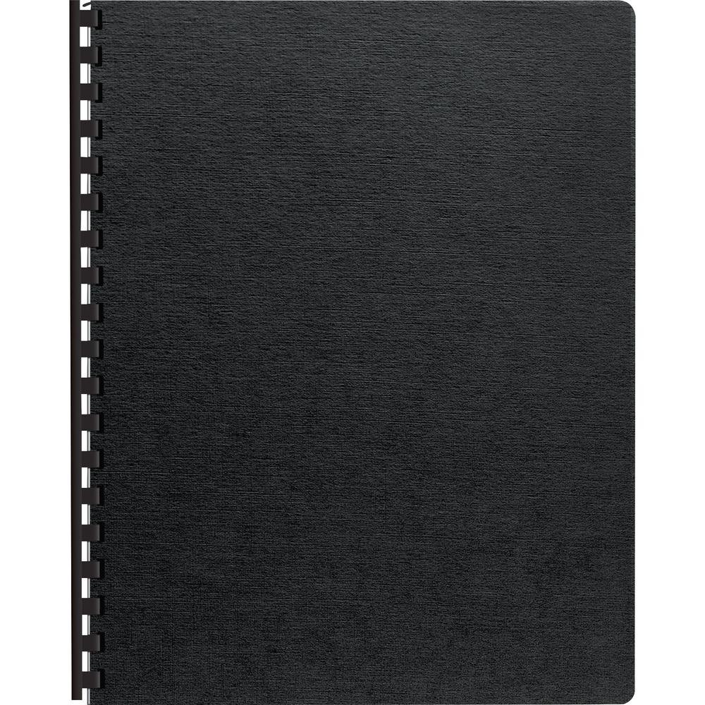 Fellowes Expressions&trade; Linen Presentation Covers - Oversize, Black, 200 pack - 11.3" Height x 8.8" Width x 0.1" Depth - 8 3/4" x 11 1/4" Sheet - Black - Linen - 200 / Pack. Picture 2
