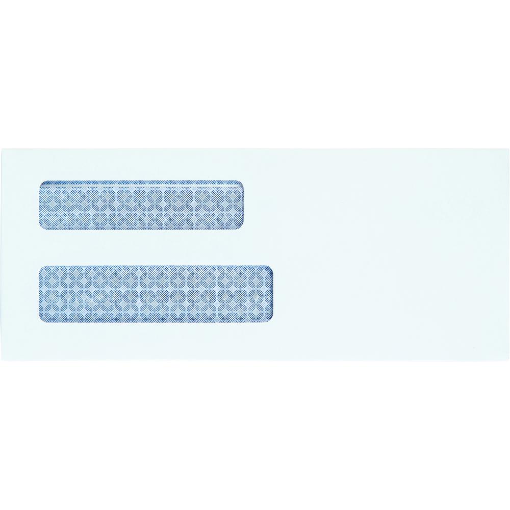 Quality Park No. 8 5/8 Double-Window Security Envelopes with Reveal-N-Seal&reg; Self-Seal Closure - Double Window - #8 5/8 - 3 5/8" Width x 8 5/8" Length - 24 lb - Self-sealing - 500 / Box - White. Picture 2