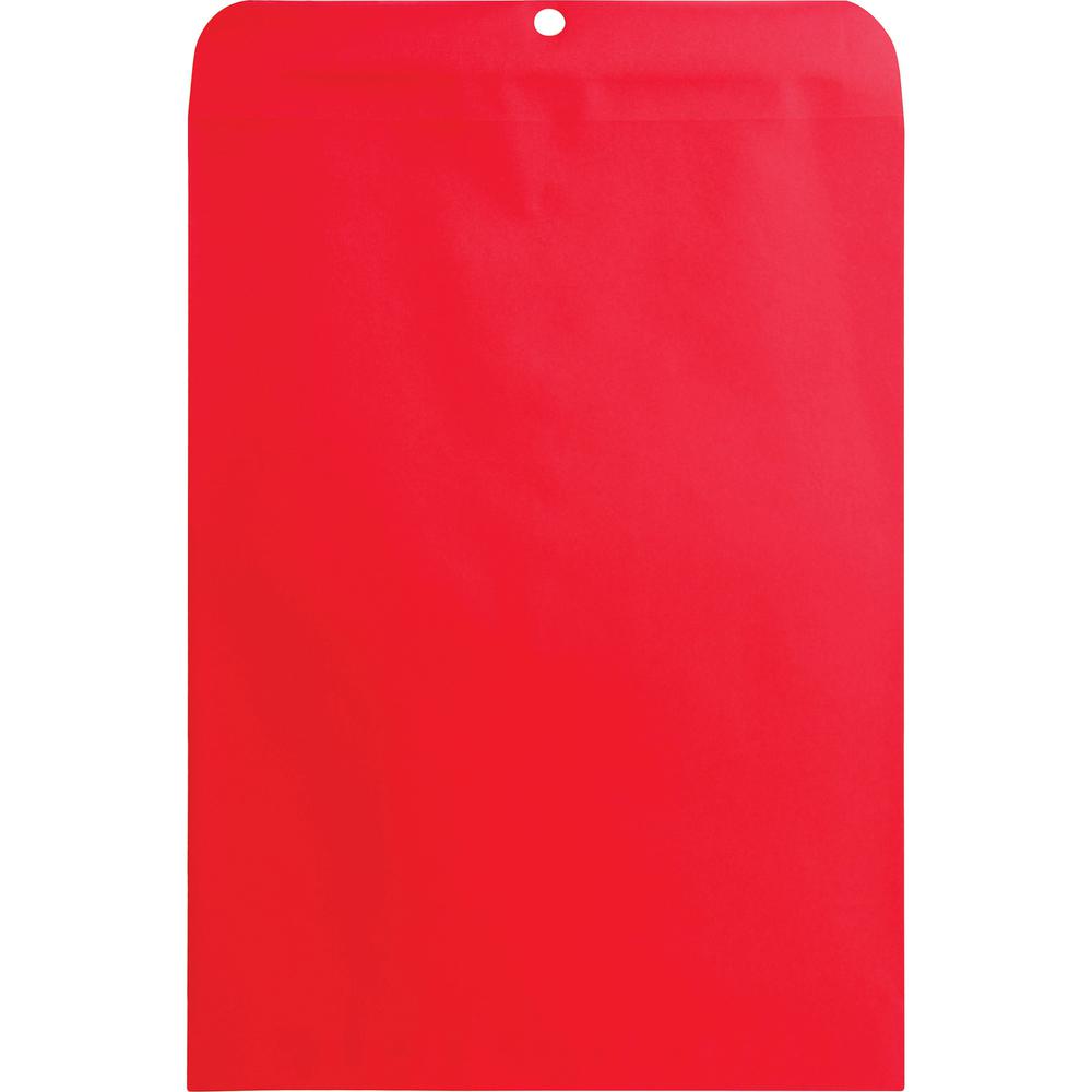 Quality Park Brightly Colored 9x12 Clasp Envelopes - Clasp - #90 - 9" Width x 12" Length - 28 lb - Clasp - Paper - 10 / Pack - Red. Picture 2