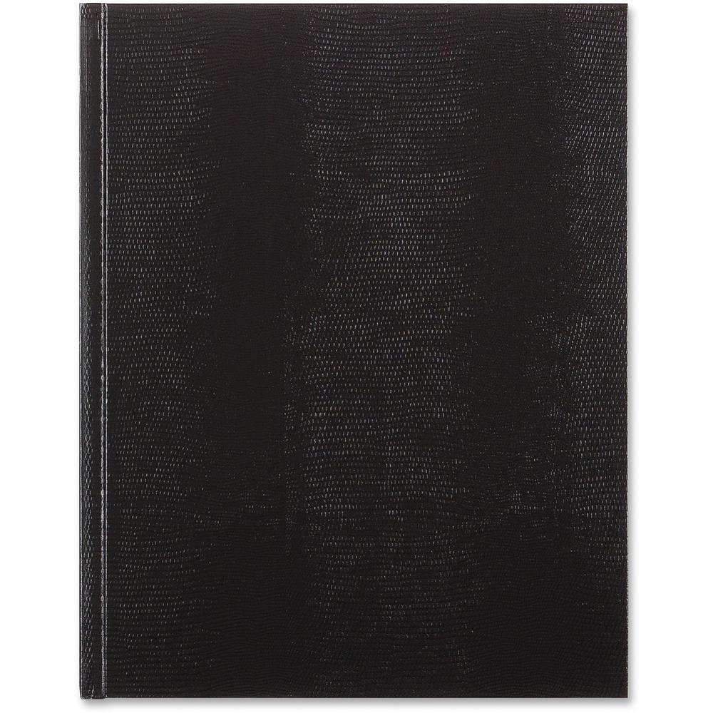 Blueline Hardbound Executive Journal - 150 Sheets - Perfect Bound - Ruled Margin - 11" x 8 1/2" - White Paper - Black Cover - Hard Cover - Recycled - 1 Each. Picture 5
