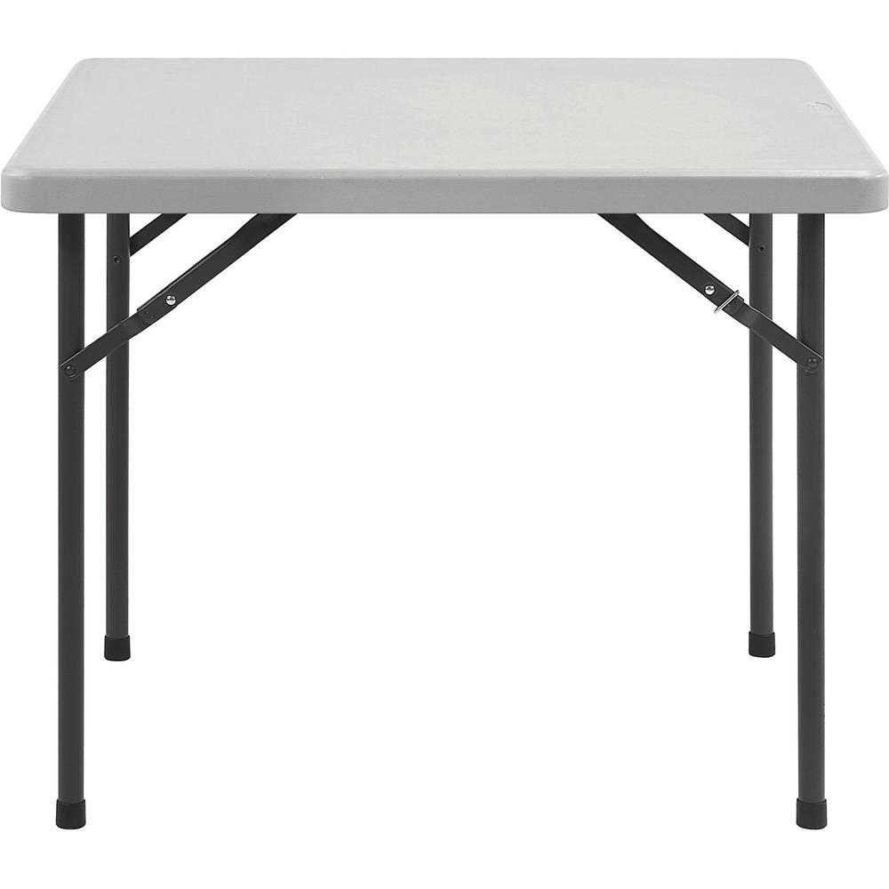 Lorell Banquet Folding Table - Four Leg Base - 29" Height x 36" Width x 36" Depth - Gray, Powder Coated - 1 Each. Picture 4