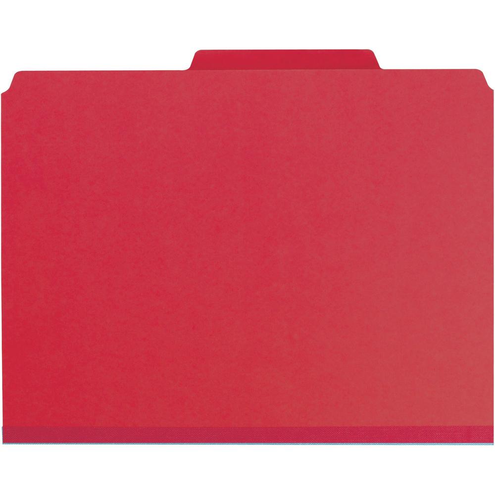 Smead Colored 1/3 Tab Cut Letter Recycled Fastener Folder - 8 1/2" x 11" - 2" Expansion - 2 x 2S Fastener(s) - 2" Fastener Capacity for Folder - Top Tab Location - Assorted Position Tab Position - Pre. Picture 5