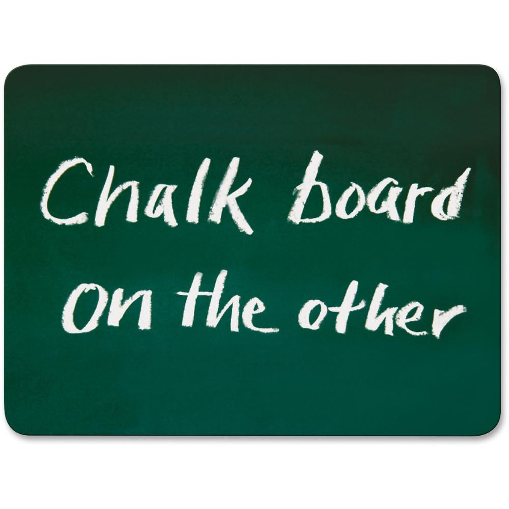 Creativity Street 2-in-1 Personal Combo Board - 12" (1 ft) Width x 9" (0.8 ft) Height - Dark Green Surface - 10 / Pack. Picture 2