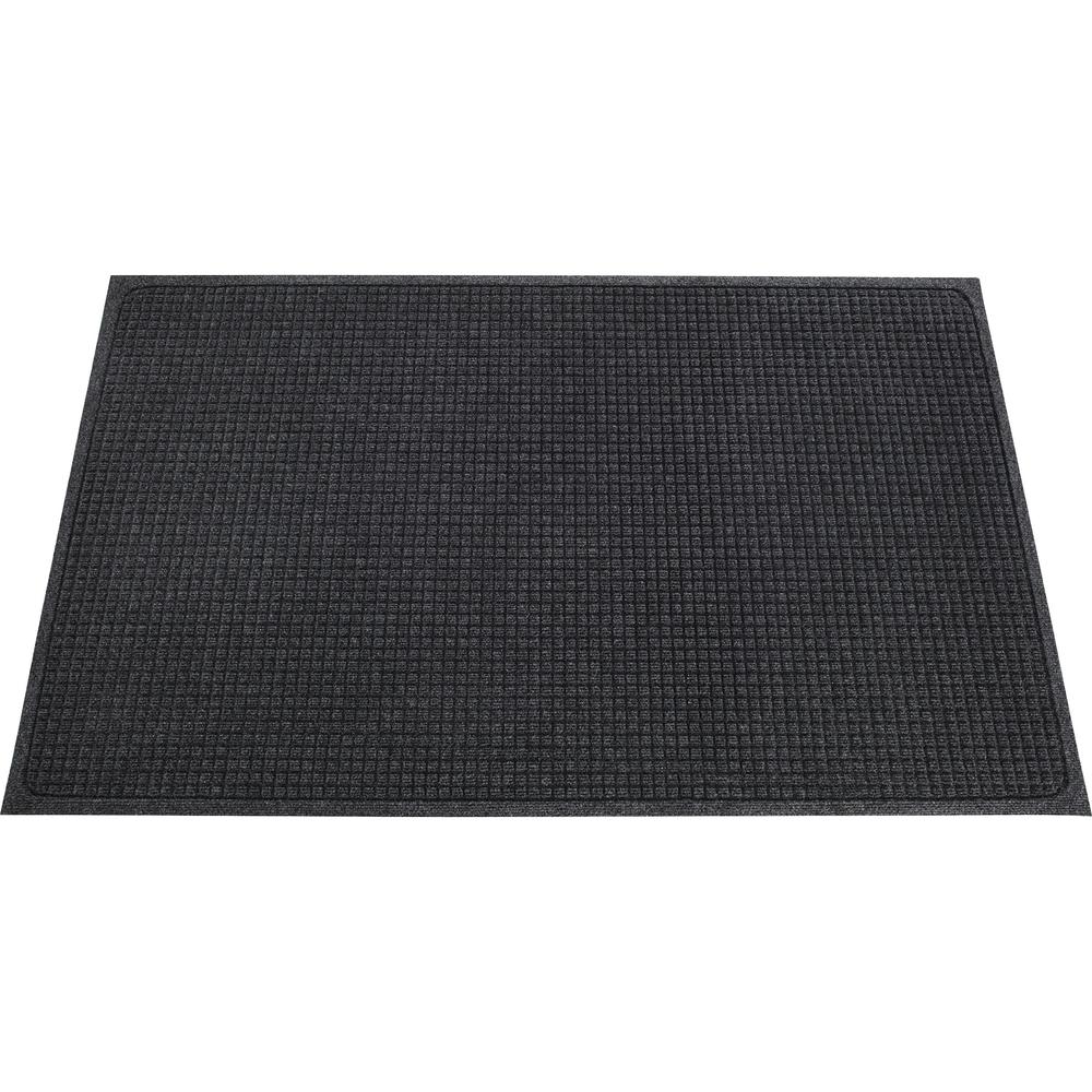 Genuine Joe EcoGuard Indoor Wiper Floor Mats - Indoor - 60" Length x 36" Width - Plastic, Rubber - Charcoal Gray - 1Each. Picture 2